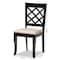 Baxton Studio Verner Sand Upholstered Brown Finished 2-Piece Wood Dining Chair Set 170-10531 - alternate 5